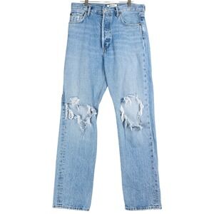 Agolde 90's Pinch Waist High Rise Straight Leg Distressed Jeans‎ 28